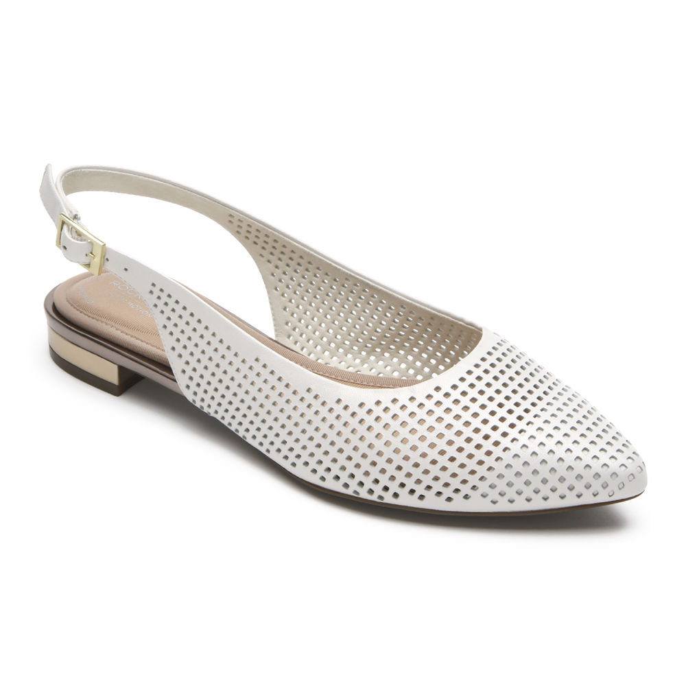 Rockport Lägenheter Skor Dam Vita - Total Motion Adelyn Slingback - VWFGB4259